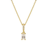 18 Karat Goldcollier-Halskette mit Zirkonia